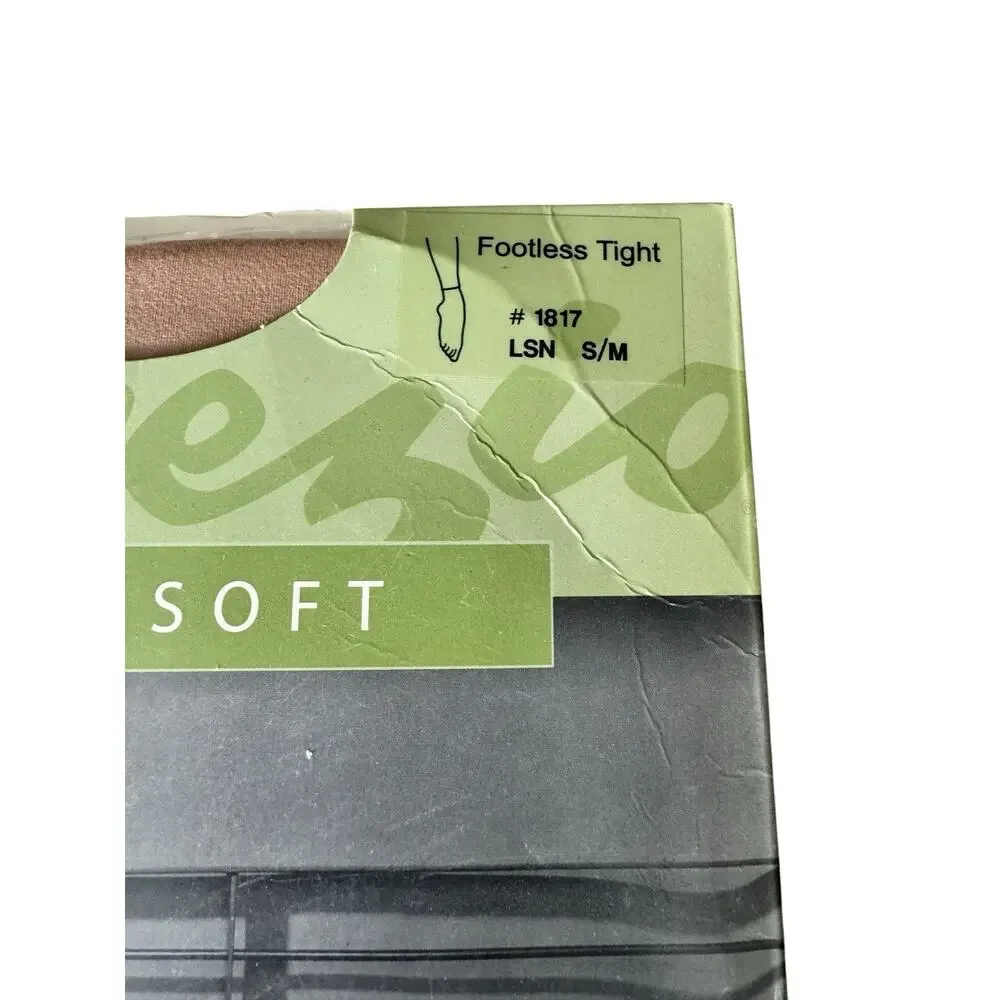 Capezio #1817 Women's Ultra Soft Tights Footless Tan Size S/M Small Medium New